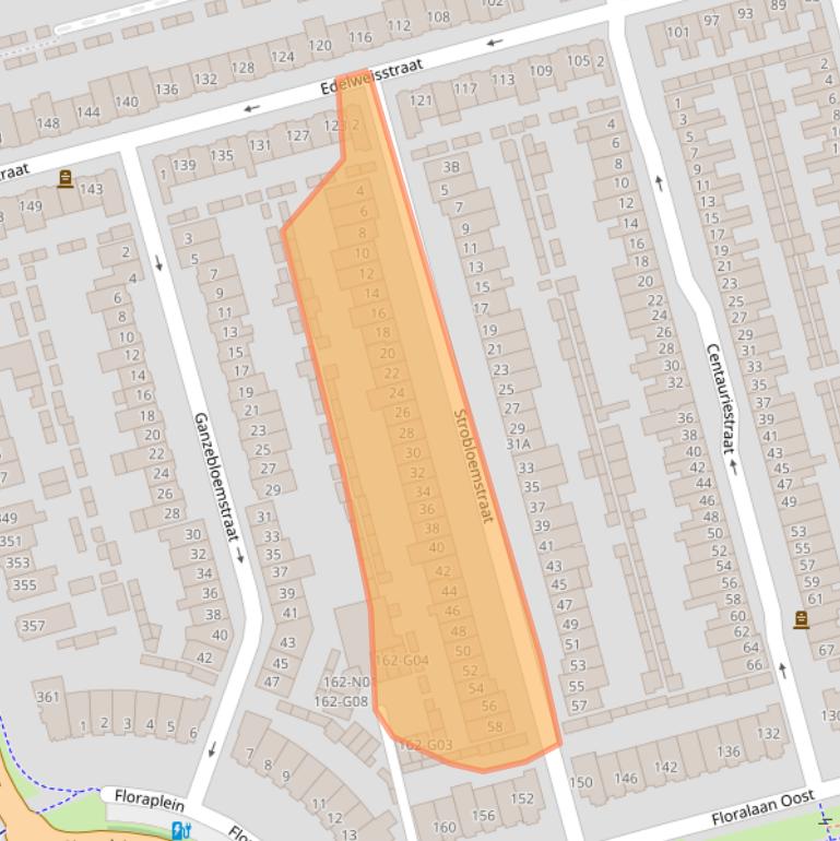 Kaart van postcodegebied 5643JR.