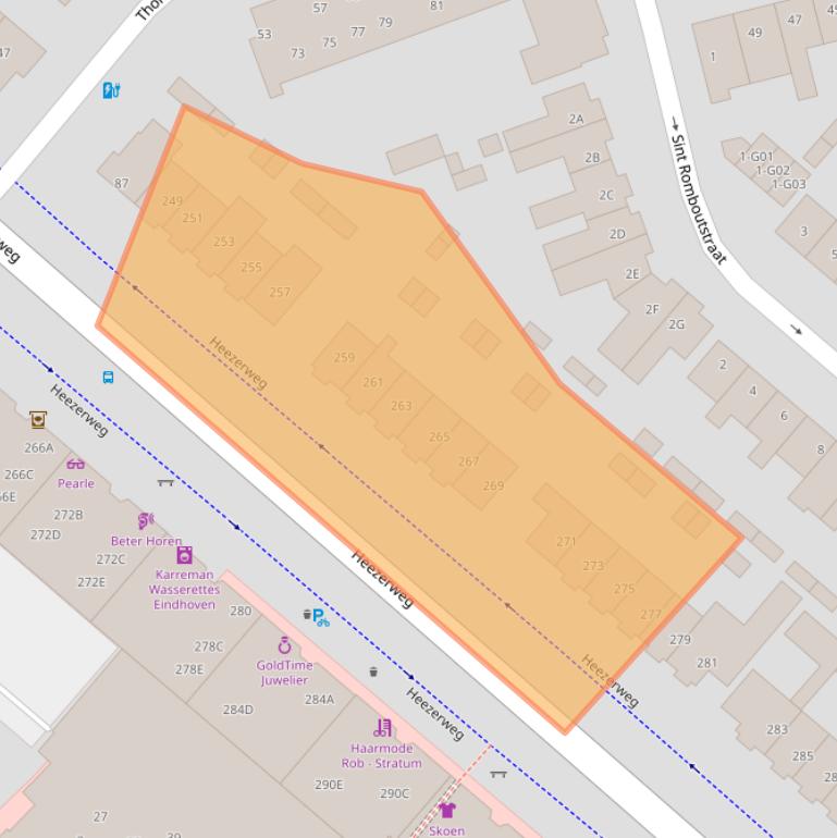 Kaart van postcodegebied 5643KC.