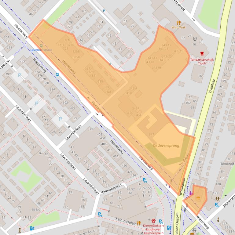 Kaart van postcodegebied 5643KG.