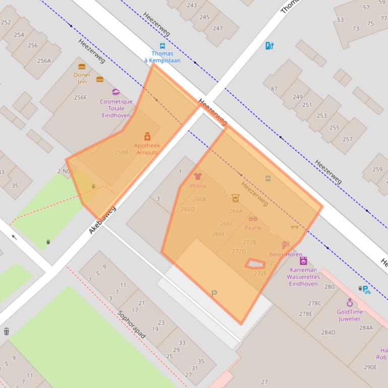 Kaart van postcodegebied 5643KK.