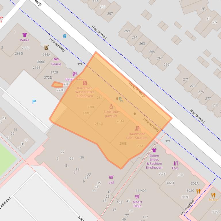 Kaart van postcodegebied 5643KL.