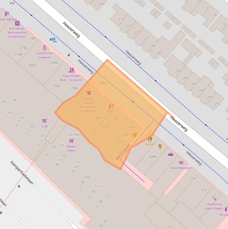 Kaart van postcodegebied 5643KM.