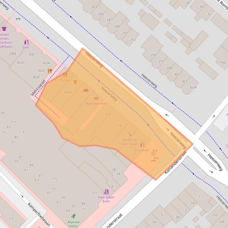 Kaart van postcodegebied 5643KN.