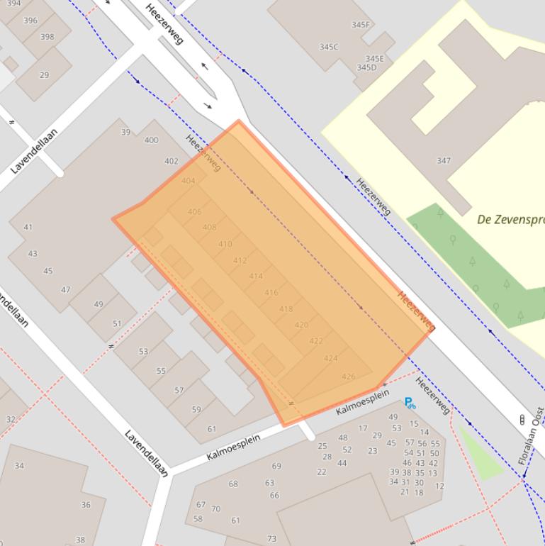 Kaart van postcodegebied 5643KS.