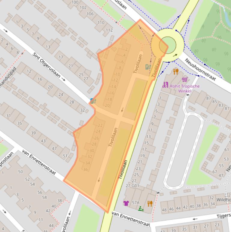 Kaart van postcodegebied 5643LA.