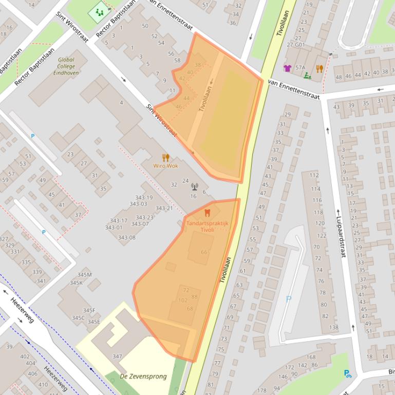 Kaart van postcodegebied 5643LB.