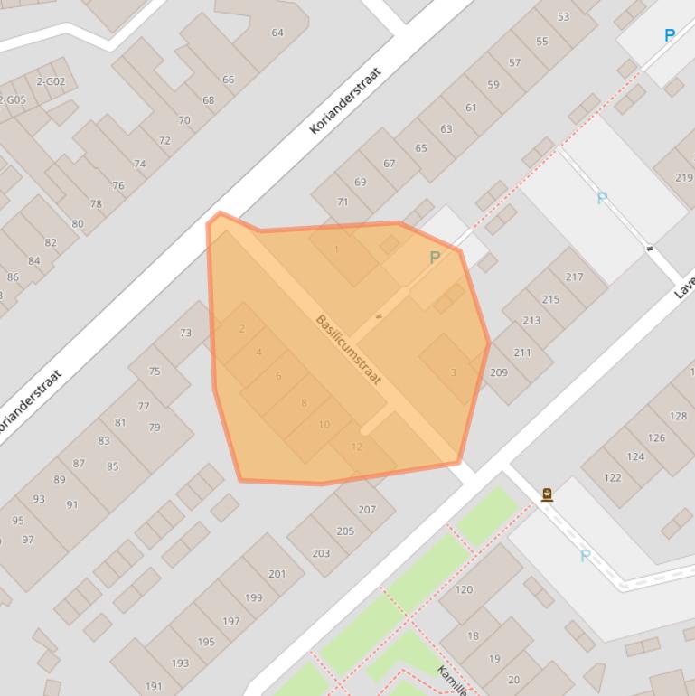 Kaart van postcodegebied 5643LC.