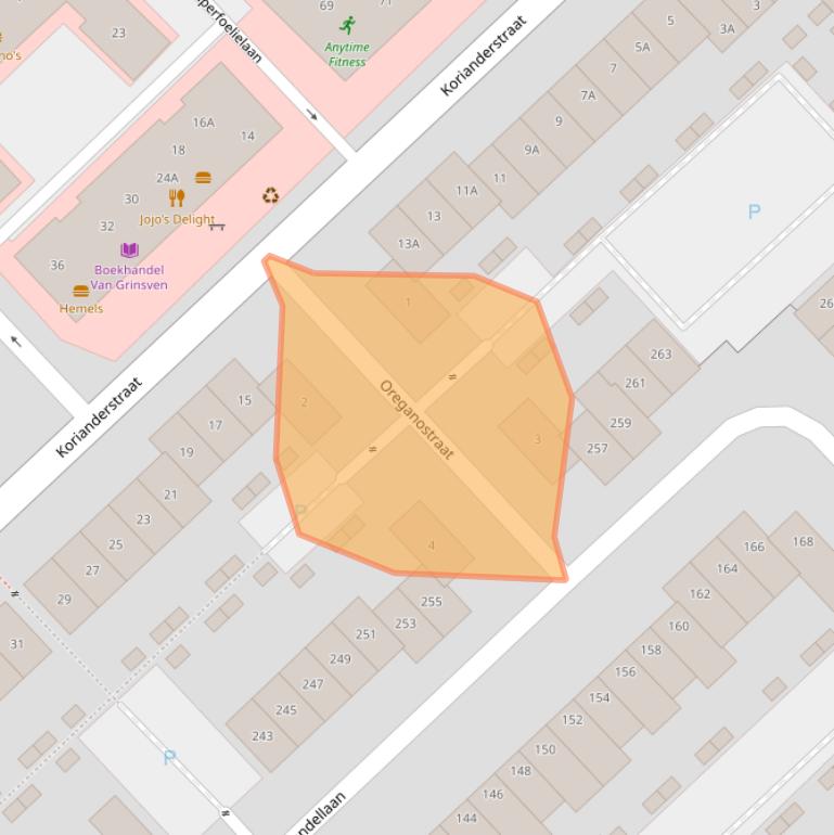 Kaart van postcodegebied 5643LE.