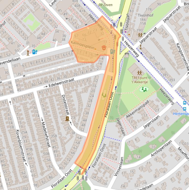 Kaart van postcodegebied 5643LM.