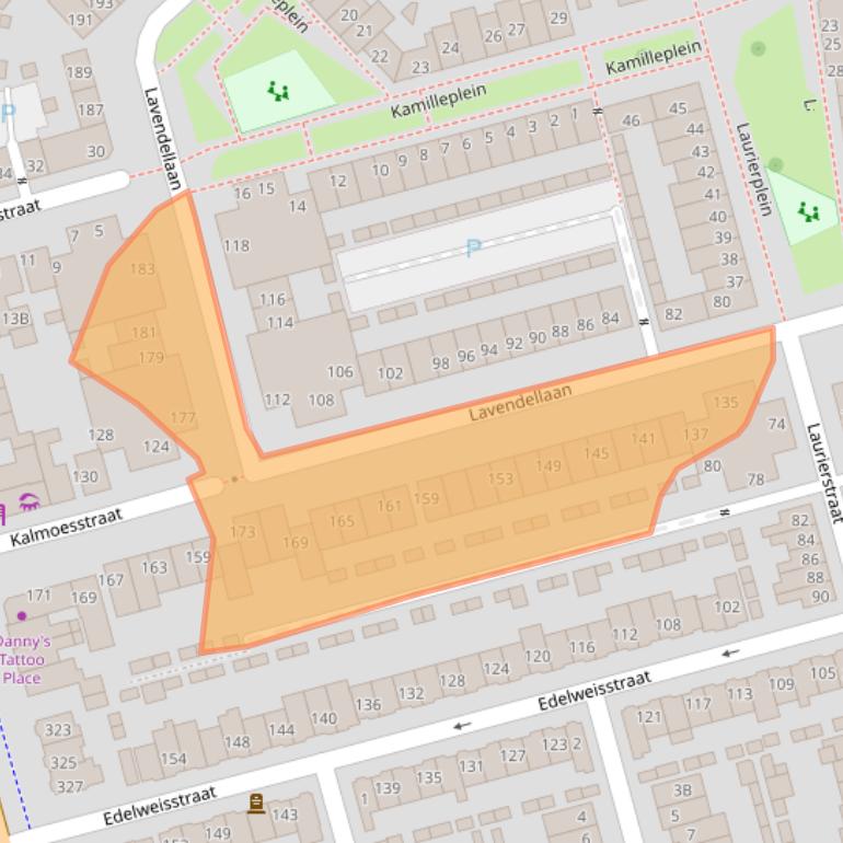 Kaart van postcodegebied 5643LP.