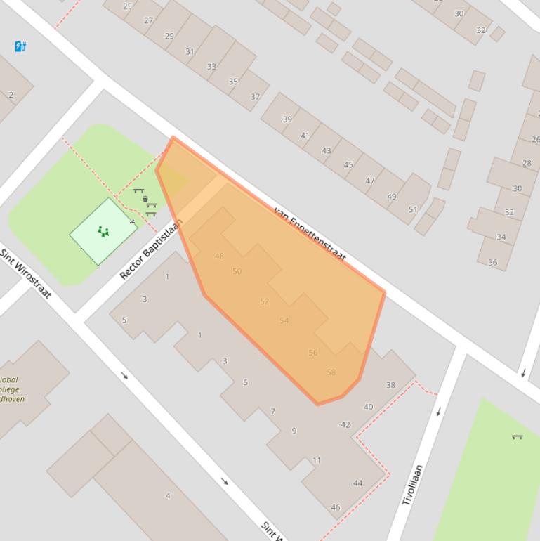 Kaart van postcodegebied 5643MG.