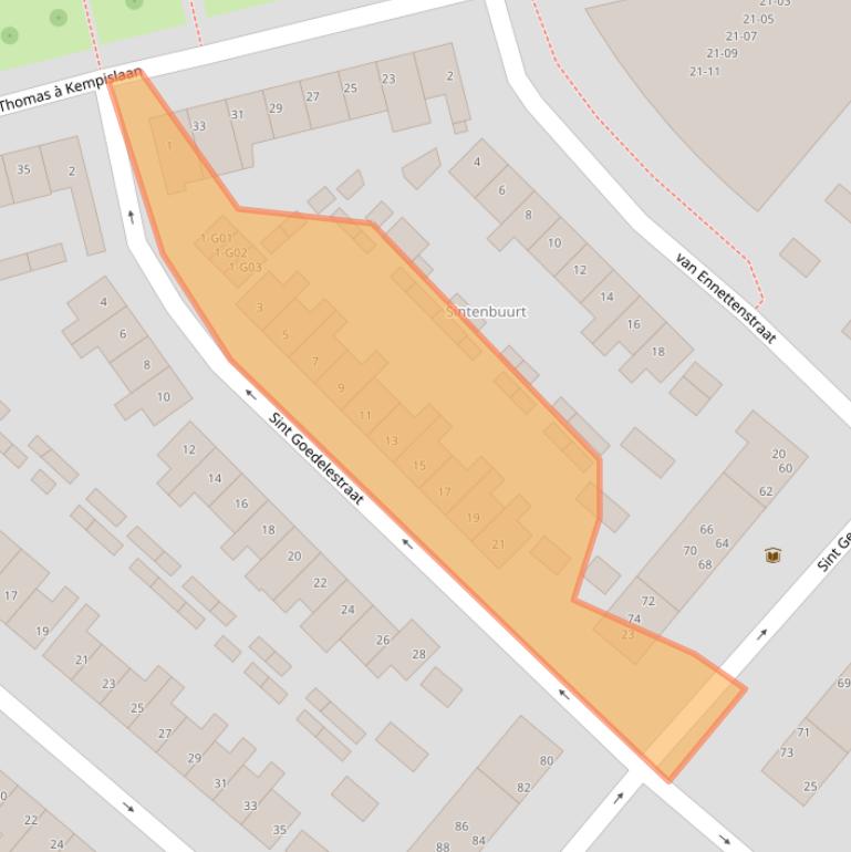 Kaart van postcodegebied 5643MH.