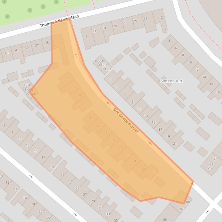 Kaart van postcodegebied 5643MK.
