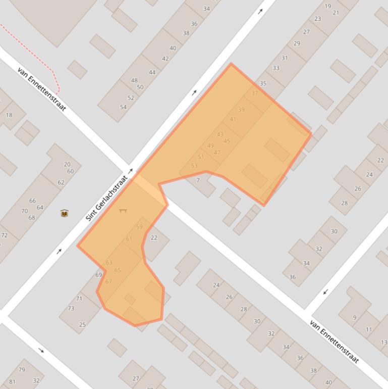 Kaart van postcodegebied 5643NK.