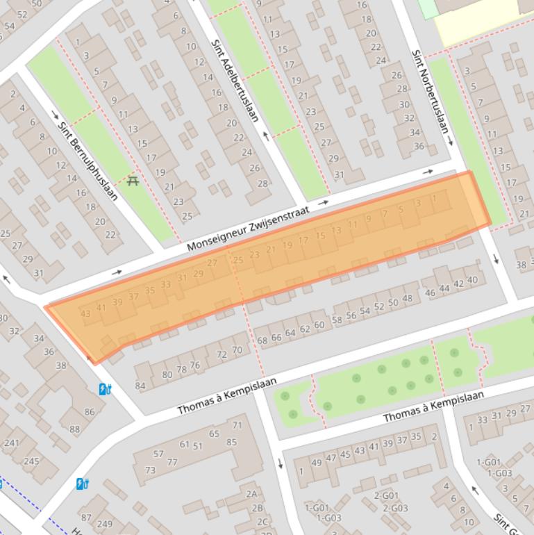 Kaart van postcodegebied 5643PP.