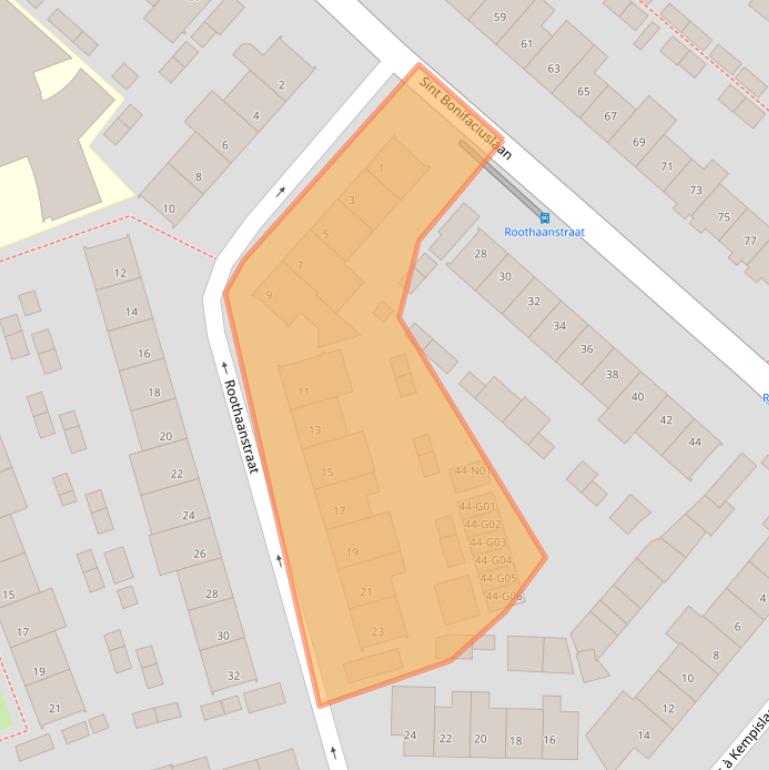 Kaart van postcodegebied 5643PW.