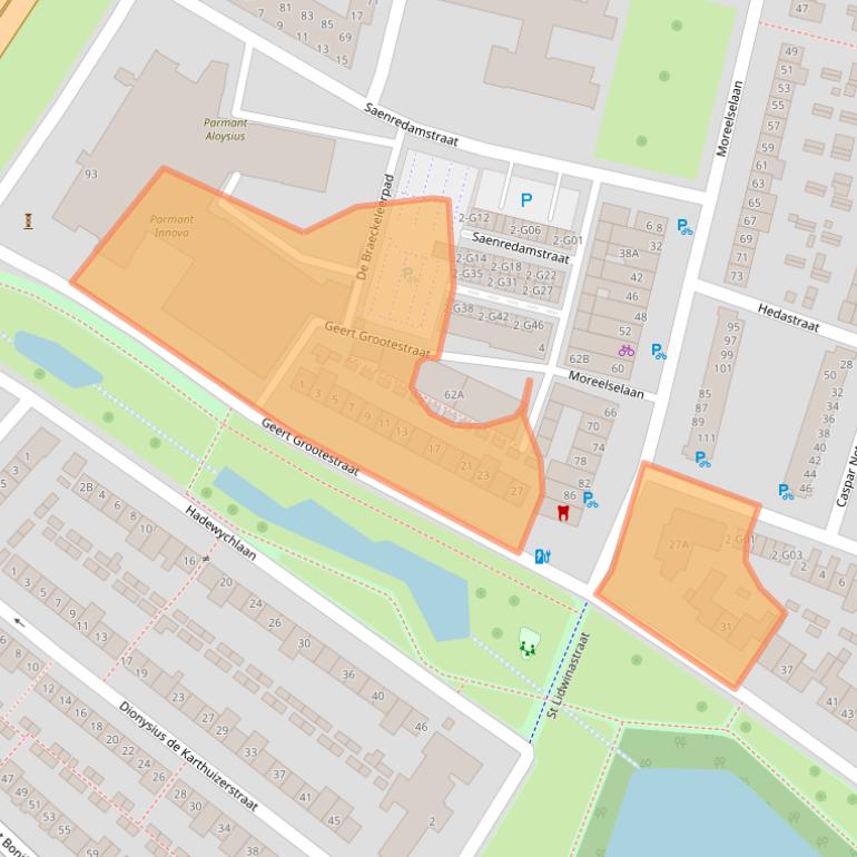 Kaart van postcodegebied 5643RB.