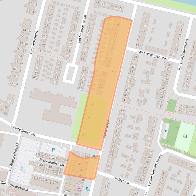 Kaart van postcodegebied 5643RN.