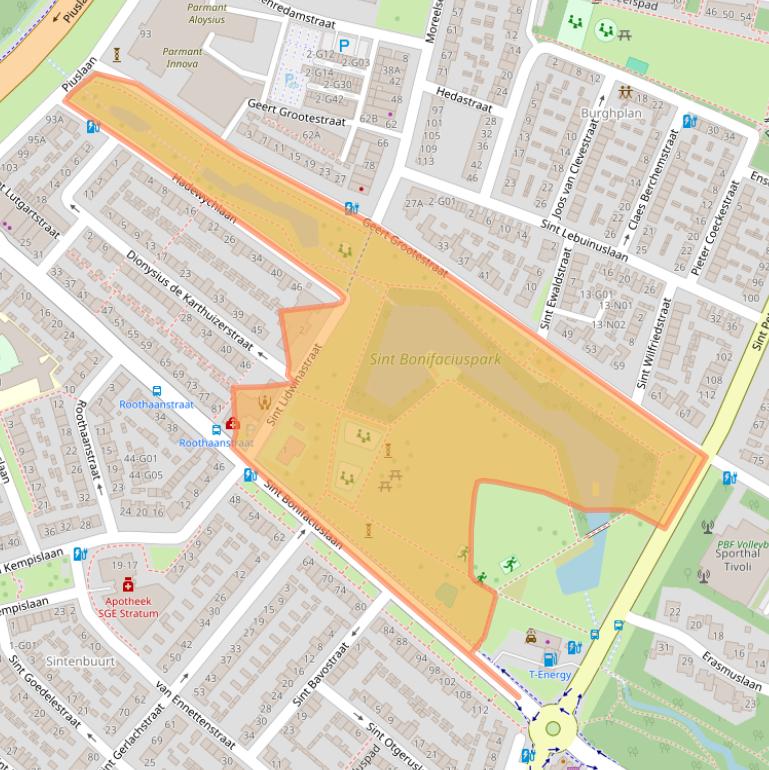 Kaart van postcodegebied 5643RS.