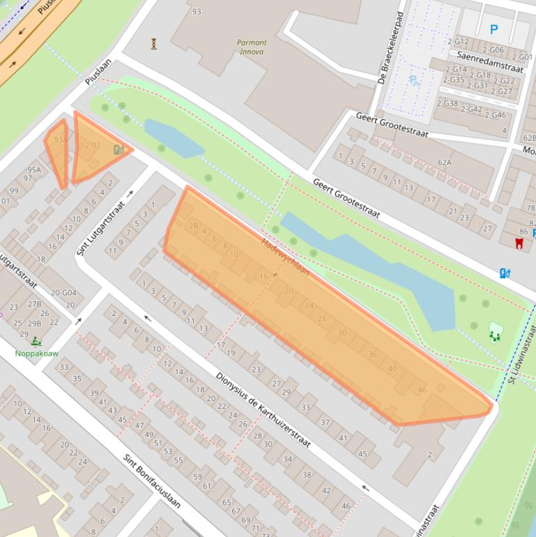 Kaart van postcodegebied 5643RT.