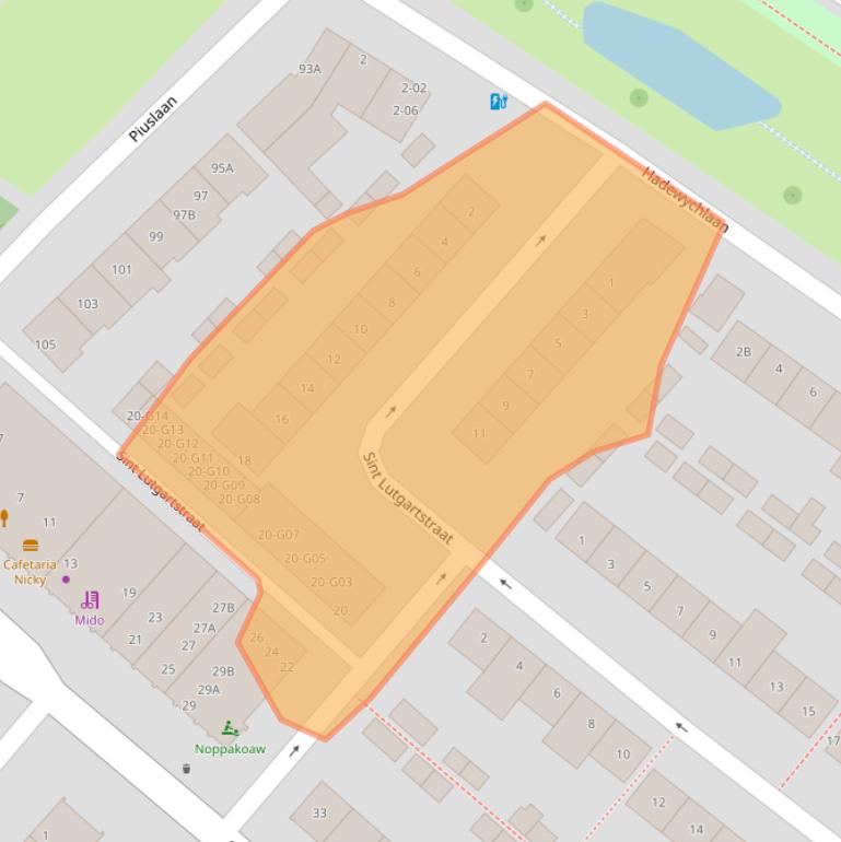 Kaart van postcodegebied 5643RV.