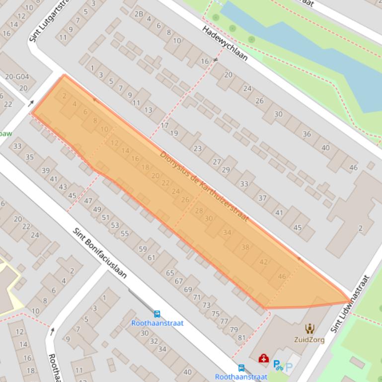 Kaart van postcodegebied 5643RX.