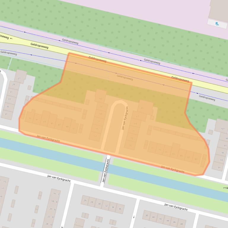 Kaart van postcodegebied 5643TD.