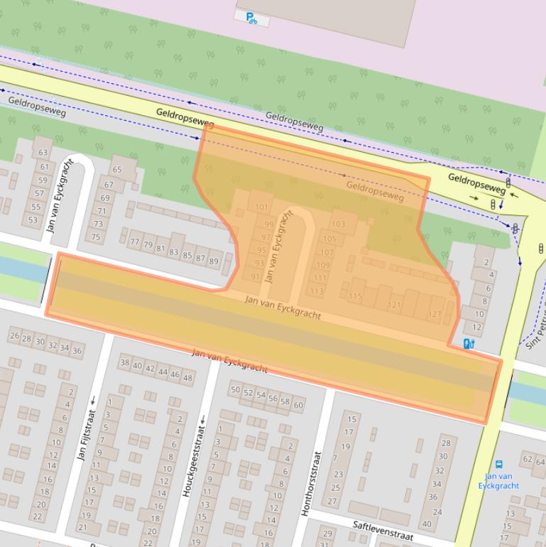 Kaart van postcodegebied 5643TE.