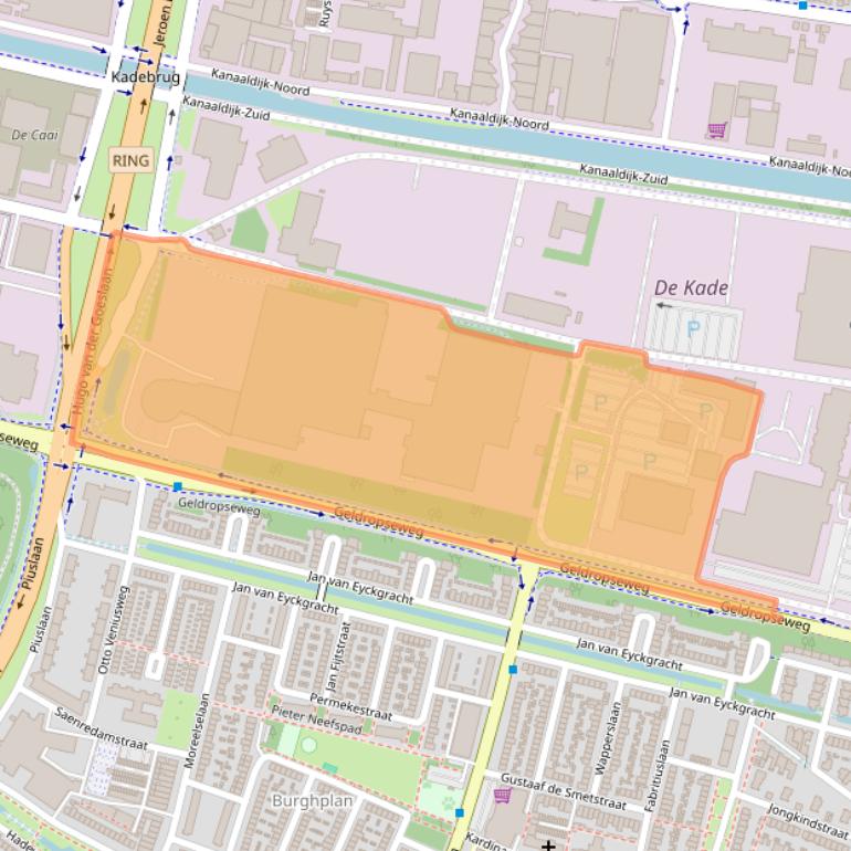 Kaart van postcodegebied 5643TX.