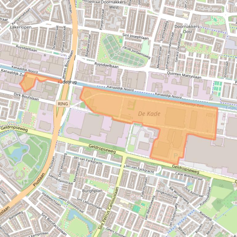 Kaart van postcodegebied 5643TZ.