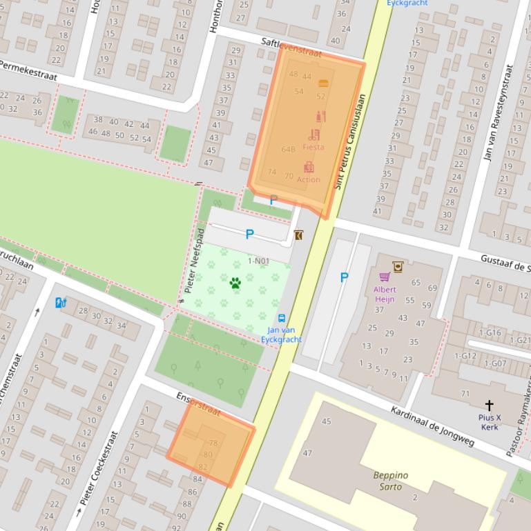 Kaart van postcodegebied 5643WG.