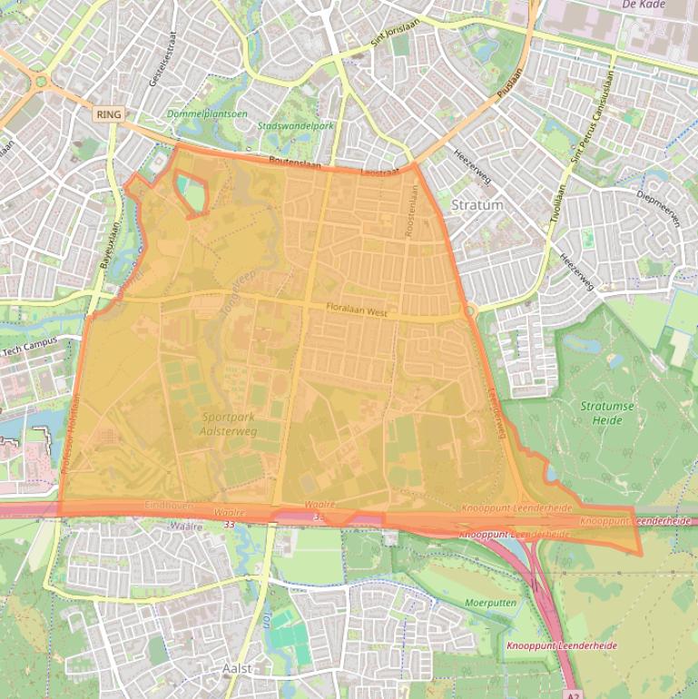 Kaart van postcodegebied 5644.