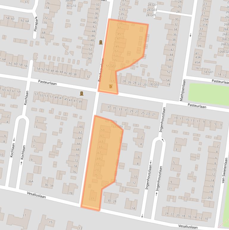 Kaart van postcodegebied 5644BC.