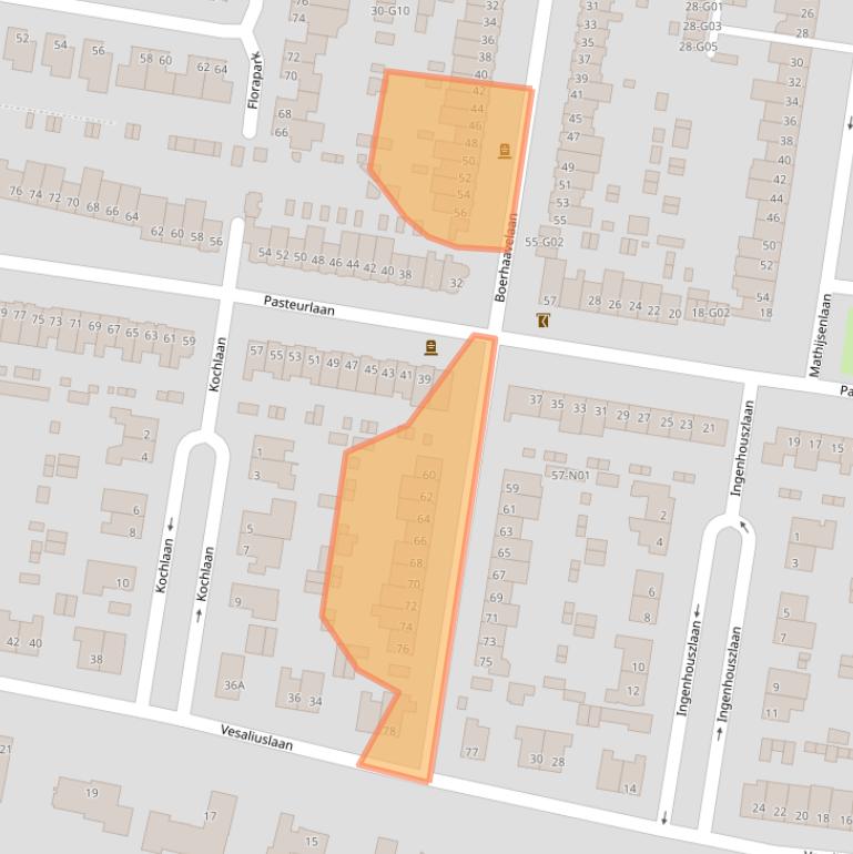 Kaart van postcodegebied 5644BE.