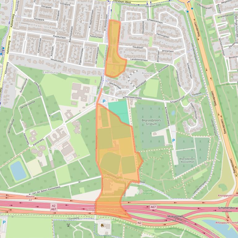 Kaart van postcodegebied 5644BR.