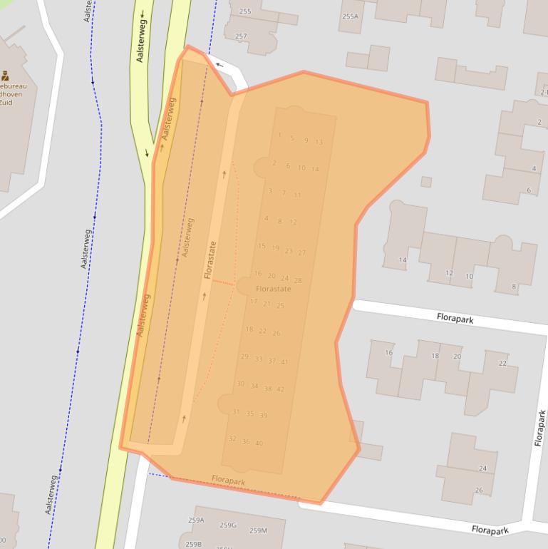 Kaart van postcodegebied 5644BV.