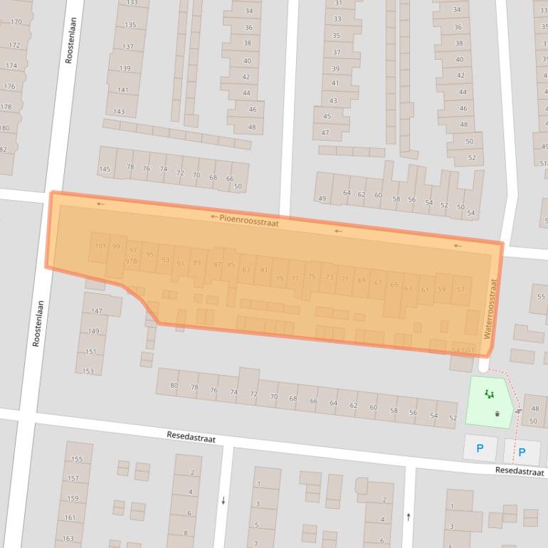 Kaart van postcodegebied 5644CB.