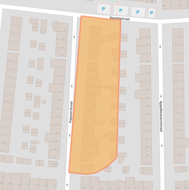 Kaart van postcodegebied 5644CP.