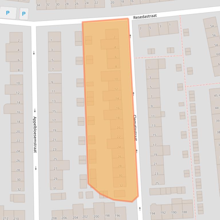 Kaart van postcodegebied 5644CW.
