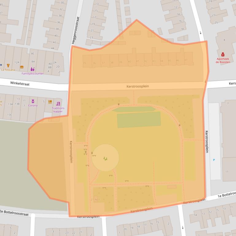 Kaart van postcodegebied 5644EE.