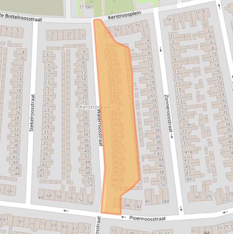 Kaart van postcodegebied 5644EP.