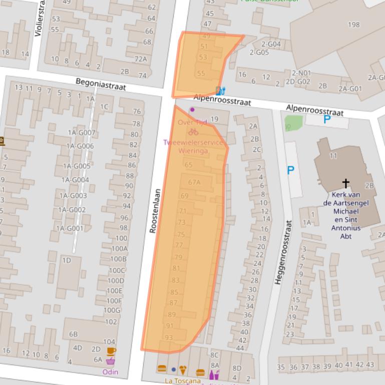 Kaart van postcodegebied 5644GB.