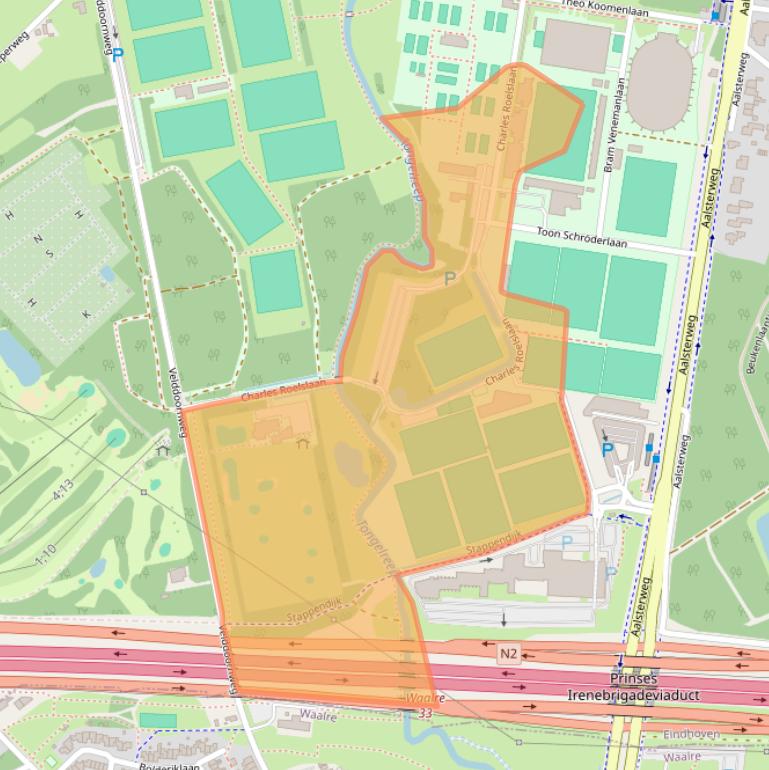 Kaart van postcodegebied 5644HX.