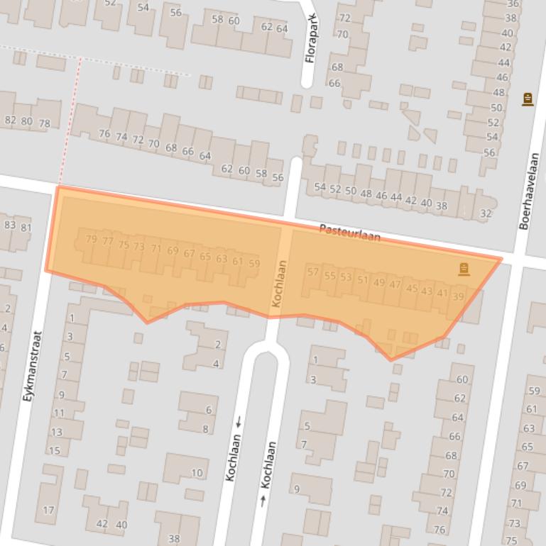 Kaart van postcodegebied 5644JB.