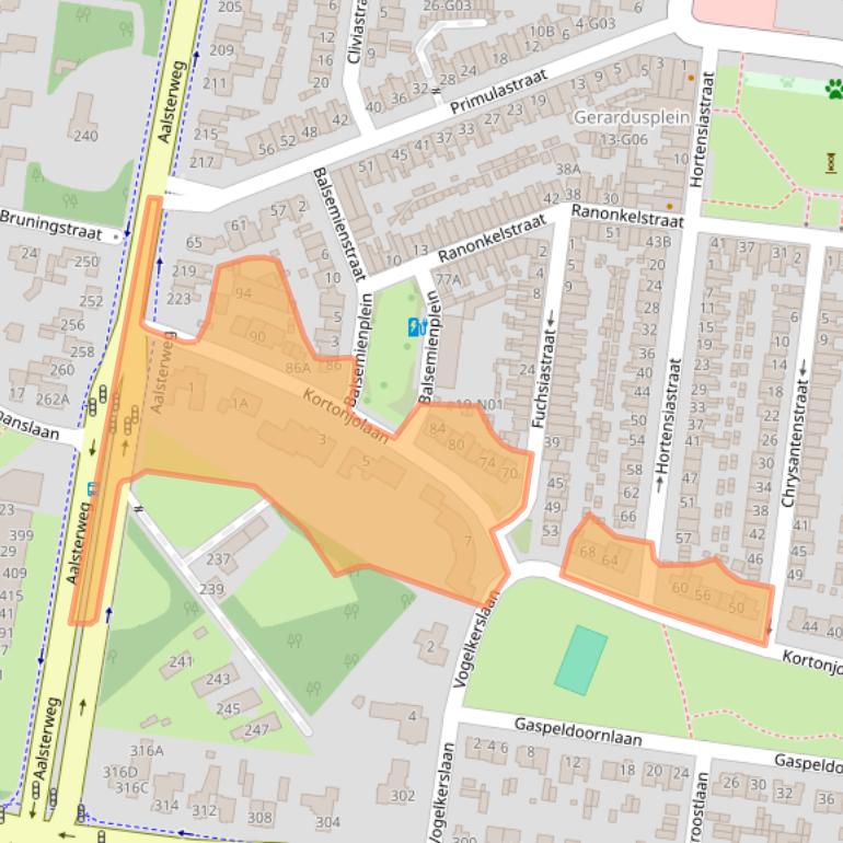 Kaart van postcodegebied 5644KB.