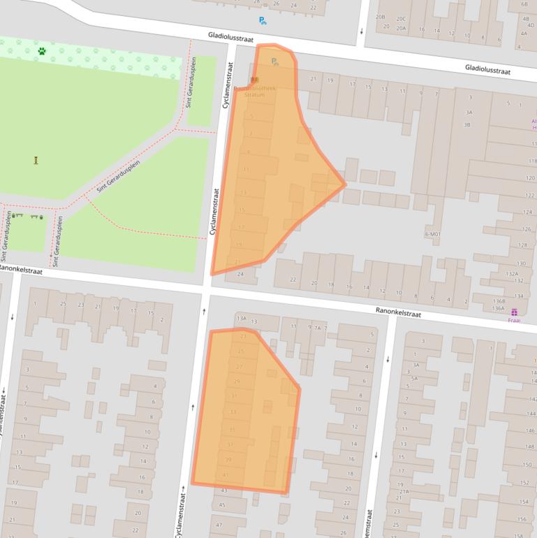 Kaart van postcodegebied 5644KH.