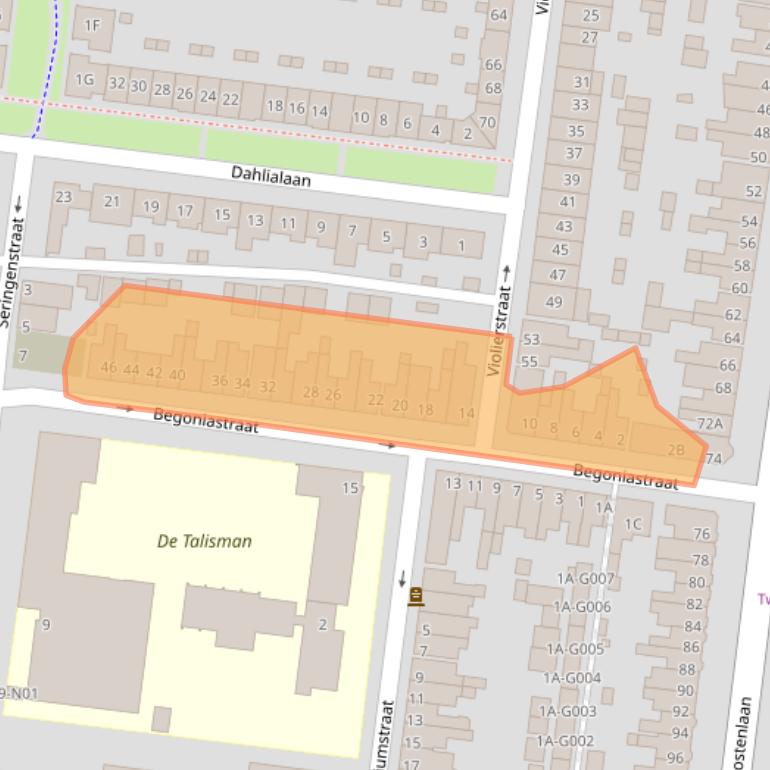 Kaart van postcodegebied 5644NB.