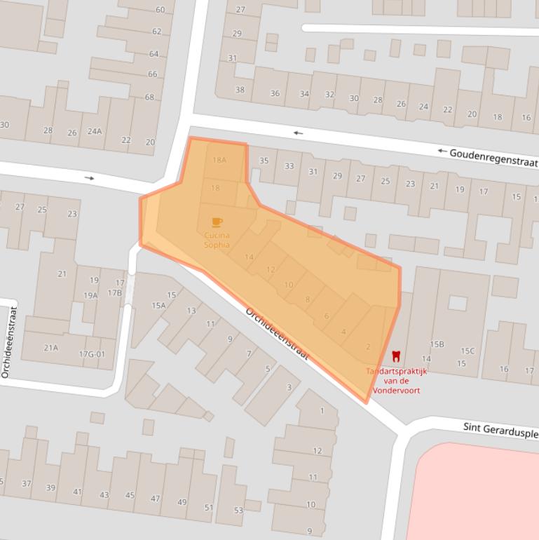 Kaart van postcodegebied 5644NK.