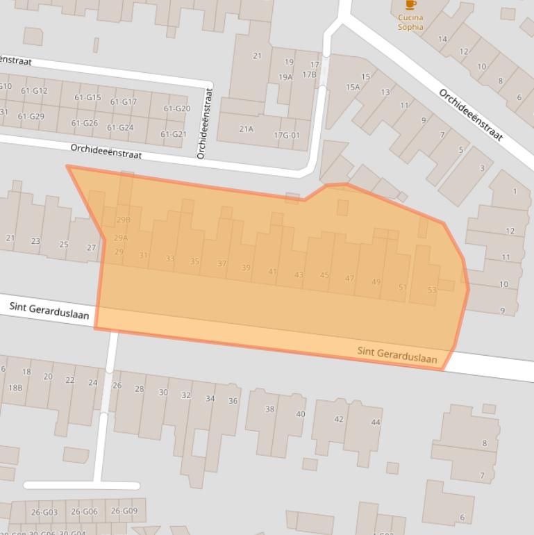 Kaart van postcodegebied 5644NN.