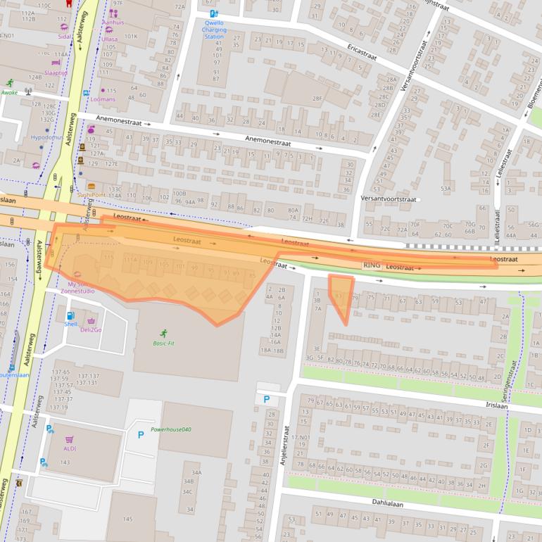 Kaart van postcodegebied 5644PC.